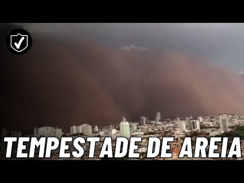 Tempestade de areia atinge interior de São Paulo e transforma o dia em noite